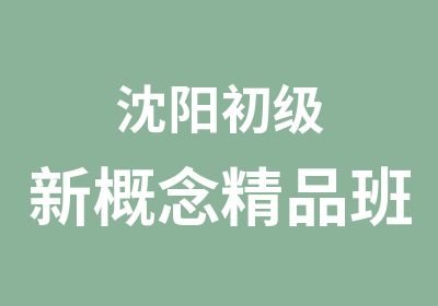 沈阳初级新概念精品班