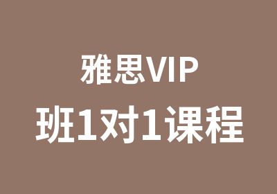 雅思VIP班1对1课程