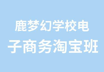 鹿梦幻学校电子商务班火热招生