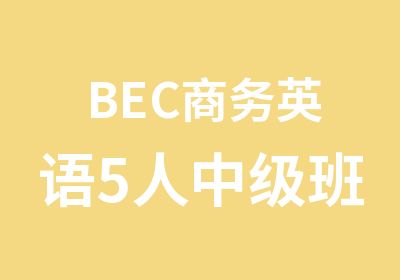 BEC商务英语5人中级班