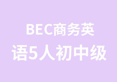 BEC商务英语5人初中级班