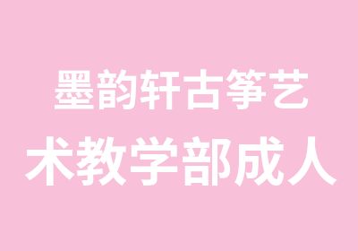 墨韵轩古筝艺术教学部成人少儿高考班