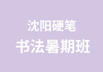 沈阳硬笔书法暑期班