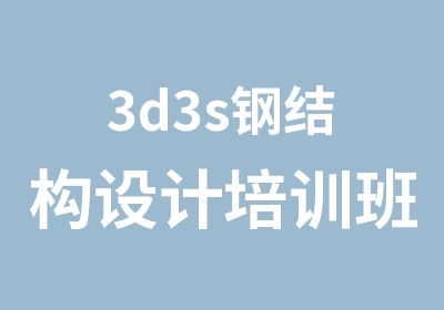 3d3s钢结构设计培训班教学