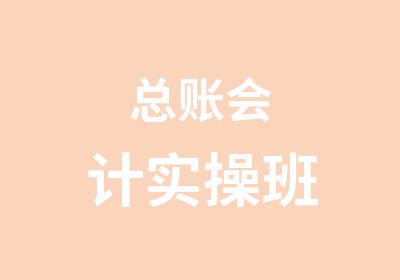 总账会计实操班