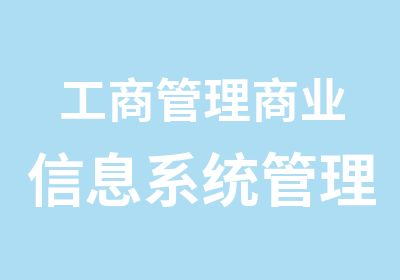 工商管理商业信息系统管理