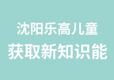 沈阳乐高儿童获取新知识能力