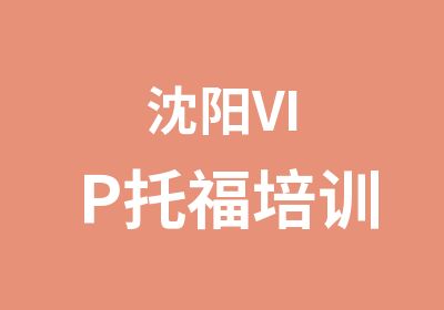 沈阳VIP托福培训