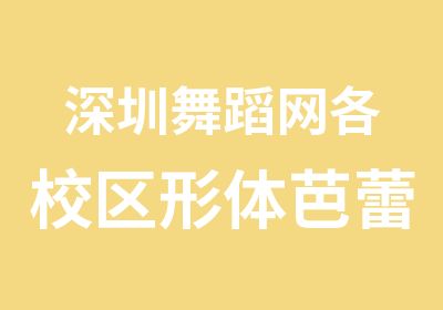 深圳舞蹈网各校区形体芭蕾新课预知