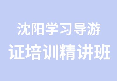 沈阳学习导游证培训精讲班