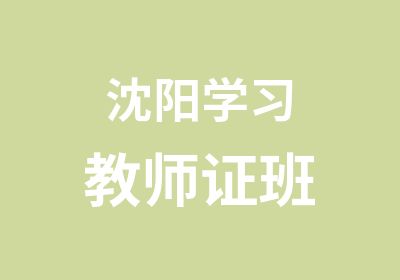 沈阳学习教师证班