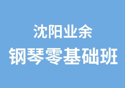 沈阳业余钢琴零基础班