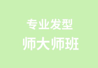 专业发型师大师班