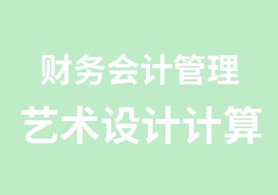 财务会计管理艺术设计计算机英语金融动漫