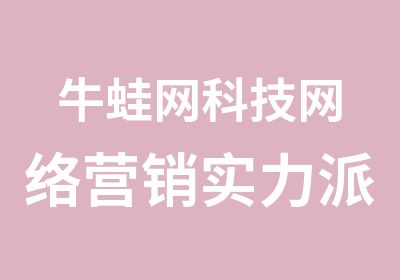 牛蛙网科技网络营销实力派