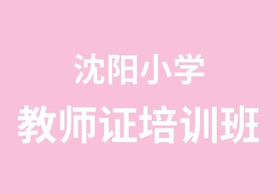 沈阳小学教师证培训班