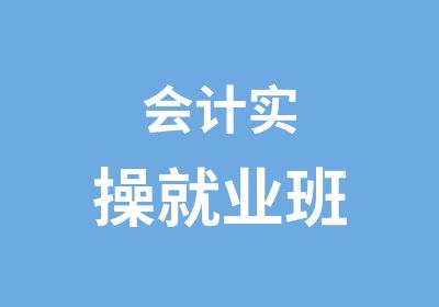 会计实操就业班