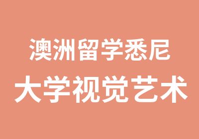 澳洲留学悉尼大学视觉艺术学士专业