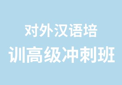 对外汉语培训冲刺班