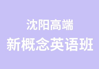 沈阳高端新概念英语班