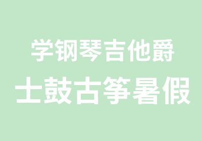 学钢琴吉他爵士鼓古筝暑假班招生中