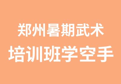 郑州暑期武术培训班学空手道送跆拳道