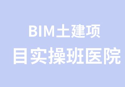 BIM土建项目实操班医院综合大楼项目