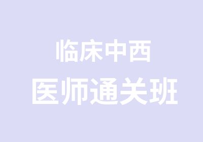 临床中西医师通关班