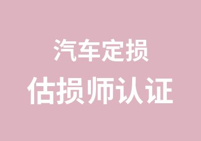 汽车定损估损师认证