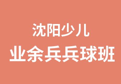 沈阳少儿业余兵兵球班