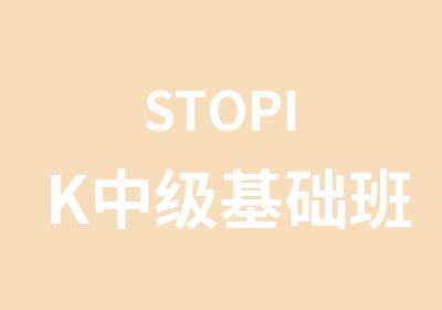 STOPIK中级基础班