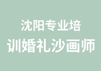 沈阳专业培训婚礼沙画师