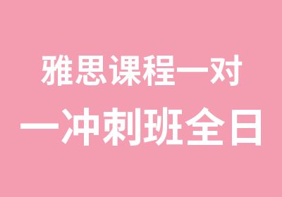 雅思课程冲刺班