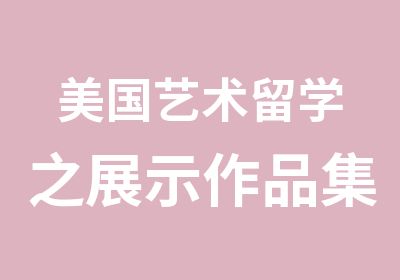 美国艺术留学之展示作品集时你必须知道的要