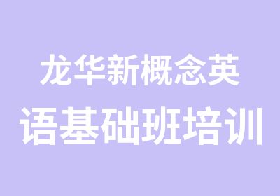 龙华新概念英语基础班培训