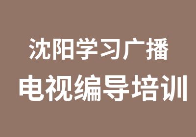 沈阳学习广播电视编导培训班