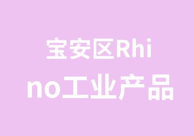 宝安区Rhino工业产品设计学习