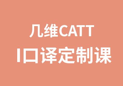 几维CATTI口译定制课程