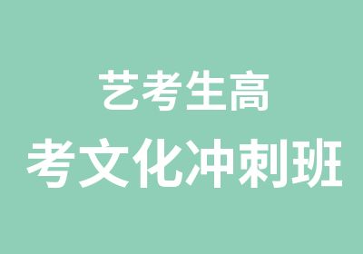 艺考生高考文化冲刺班