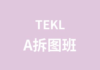 TEKLA拆图班