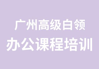 广州白领办公课程培训精修班