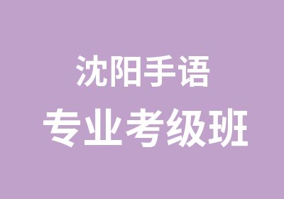 沈阳手语专业考级班