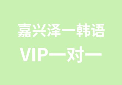 嘉兴泽一韩语VIP培训