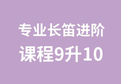 专业长笛进阶课程9升10级