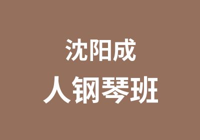 沈阳成人钢琴班