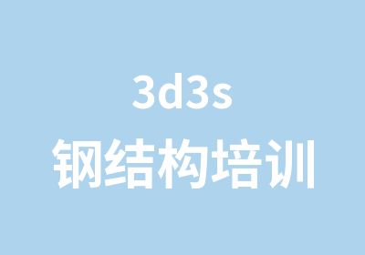 3d3s钢结构培训