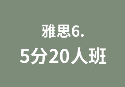 雅思6.5分20人班