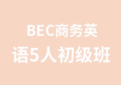 BEC商务英语5人初级班