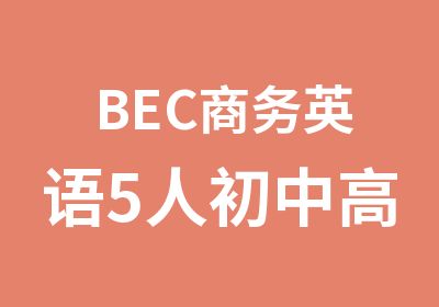 BEC商务英语5人初中高直达班