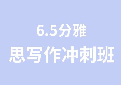 6.5分雅思写作冲刺班